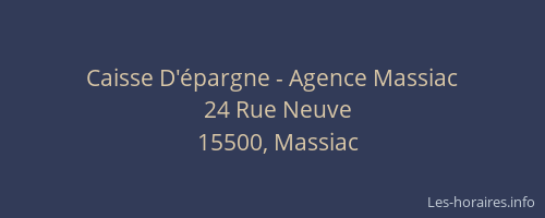Caisse D'épargne - Agence Massiac