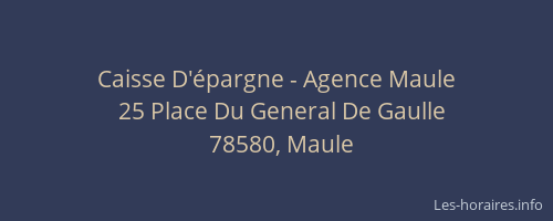 Caisse D'épargne - Agence Maule
