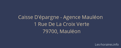 Caisse D'épargne - Agence Mauléon