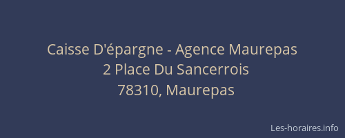 Caisse D'épargne - Agence Maurepas