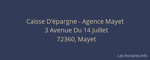 Caisse D'épargne - Agence Mayet