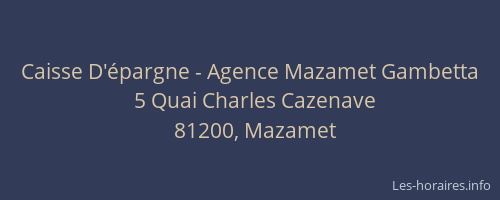 Caisse D'épargne - Agence Mazamet Gambetta