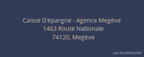 Caisse D'épargne - Agence Megève