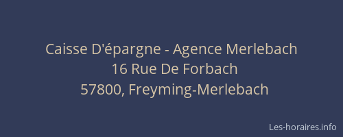Caisse D'épargne - Agence Merlebach