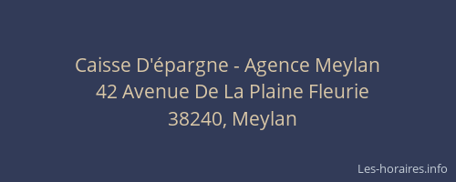 Caisse D'épargne - Agence Meylan