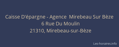 Caisse D'épargne - Agence  Mirebeau Sur Bèze