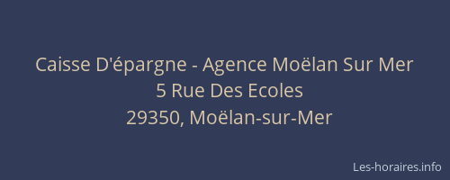 Caisse D'épargne - Agence Moëlan Sur Mer