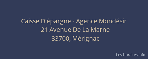 Caisse D'épargne - Agence Mondésir