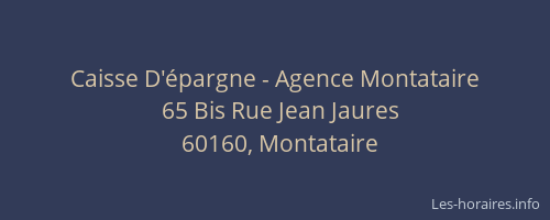 Caisse D'&eacute;pargne - Agence Montataire
