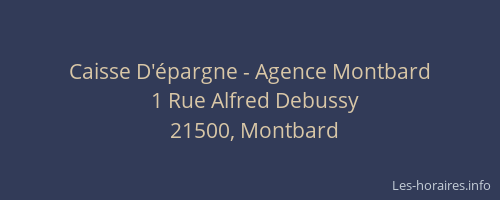 Caisse D'épargne - Agence Montbard