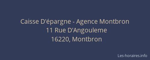 Caisse D'épargne - Agence Montbron