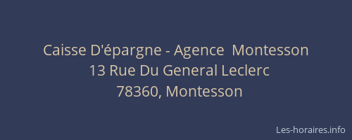 Caisse D'épargne - Agence  Montesson