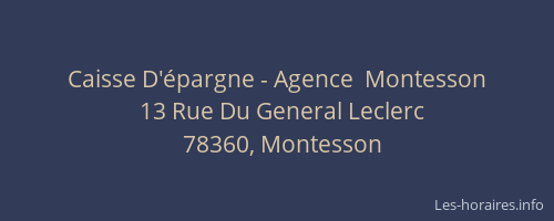 Caisse D'&eacute;pargne - Agence  Montesson