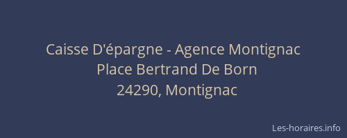 Caisse D'épargne - Agence Montignac