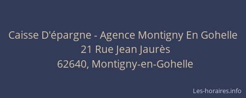 Caisse D'épargne - Agence Montigny En Gohelle