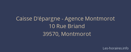 Caisse D'épargne - Agence Montmorot