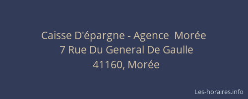 Caisse D'&eacute;pargne - Agence  Mor&eacute;e