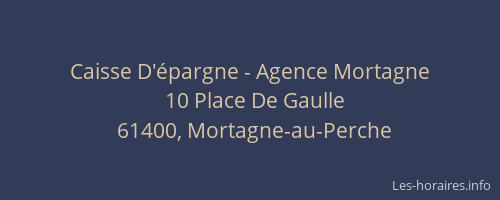 Caisse D'épargne - Agence Mortagne