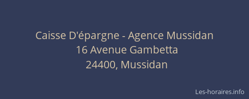 Caisse D'épargne - Agence Mussidan