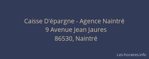 Caisse D'épargne - Agence Naintré