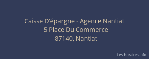 Caisse D'épargne - Agence Nantiat