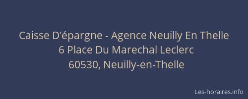 Caisse D'&eacute;pargne - Agence Neuilly En Thelle