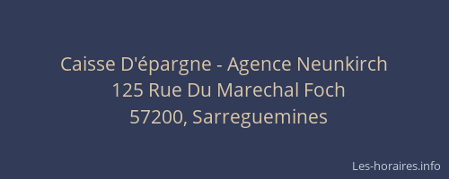 Caisse D'&eacute;pargne - Agence Neunkirch