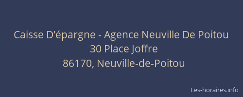 Caisse D'épargne - Agence Neuville De Poitou