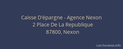 Caisse D'épargne - Agence Nexon