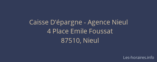 Caisse D'épargne - Agence Nieul
