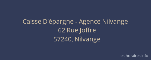 Caisse D'&eacute;pargne - Agence Nilvange