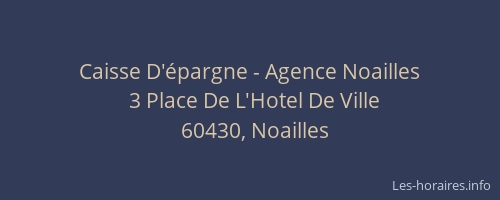 Caisse D'&eacute;pargne - Agence Noailles