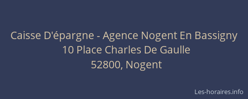Caisse D'épargne - Agence Nogent En Bassigny