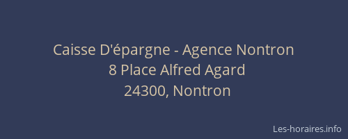 Caisse D'&eacute;pargne - Agence Nontron