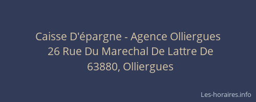 Caisse D'&eacute;pargne - Agence Olliergues