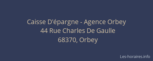 Caisse D'épargne - Agence Orbey