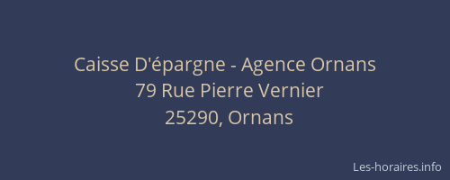 Caisse D'épargne - Agence Ornans