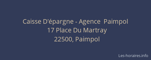 Caisse D'épargne - Agence  Paimpol