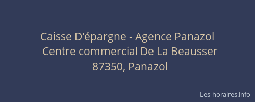 Caisse D'épargne - Agence Panazol