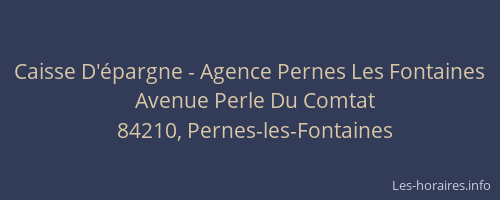 Caisse D'épargne - Agence Pernes Les Fontaines