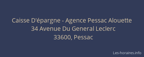 Caisse D'&eacute;pargne - Agence Pessac Alouette