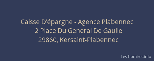 Caisse D'épargne - Agence Plabennec