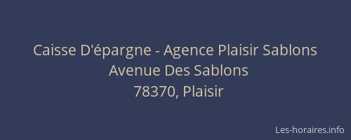 Caisse D'épargne - Agence Plaisir Sablons