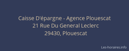 Caisse D'épargne - Agence Plouescat