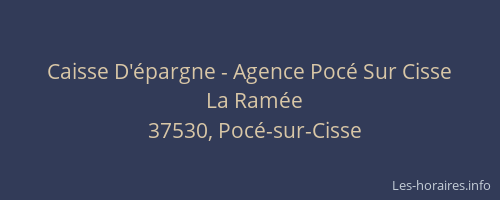 Caisse D'&eacute;pargne - Agence Poc&eacute; Sur Cisse