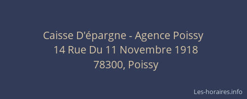 Caisse D'&eacute;pargne - Agence Poissy