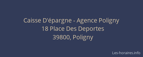 Caisse D'épargne - Agence Poligny