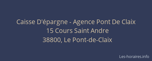 Caisse D'&eacute;pargne - Agence Pont De Claix