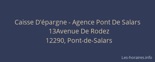 Caisse D'épargne - Agence Pont De Salars