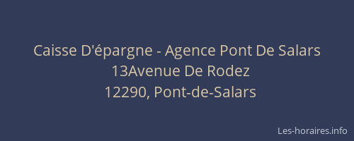 Caisse D'&eacute;pargne - Agence Pont De Salars